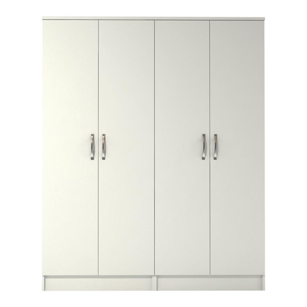 Ready assembled Classic 4 Door Wardrobe White
